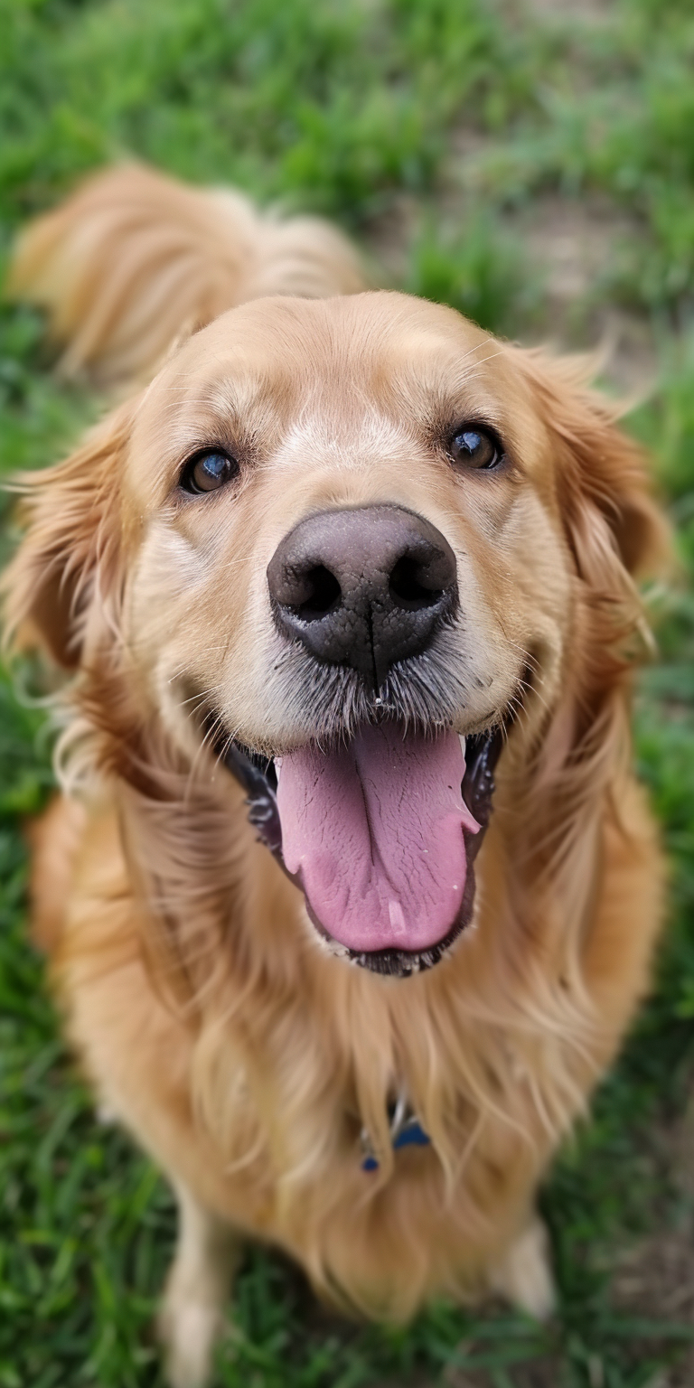 golden retriever mirando a la camara